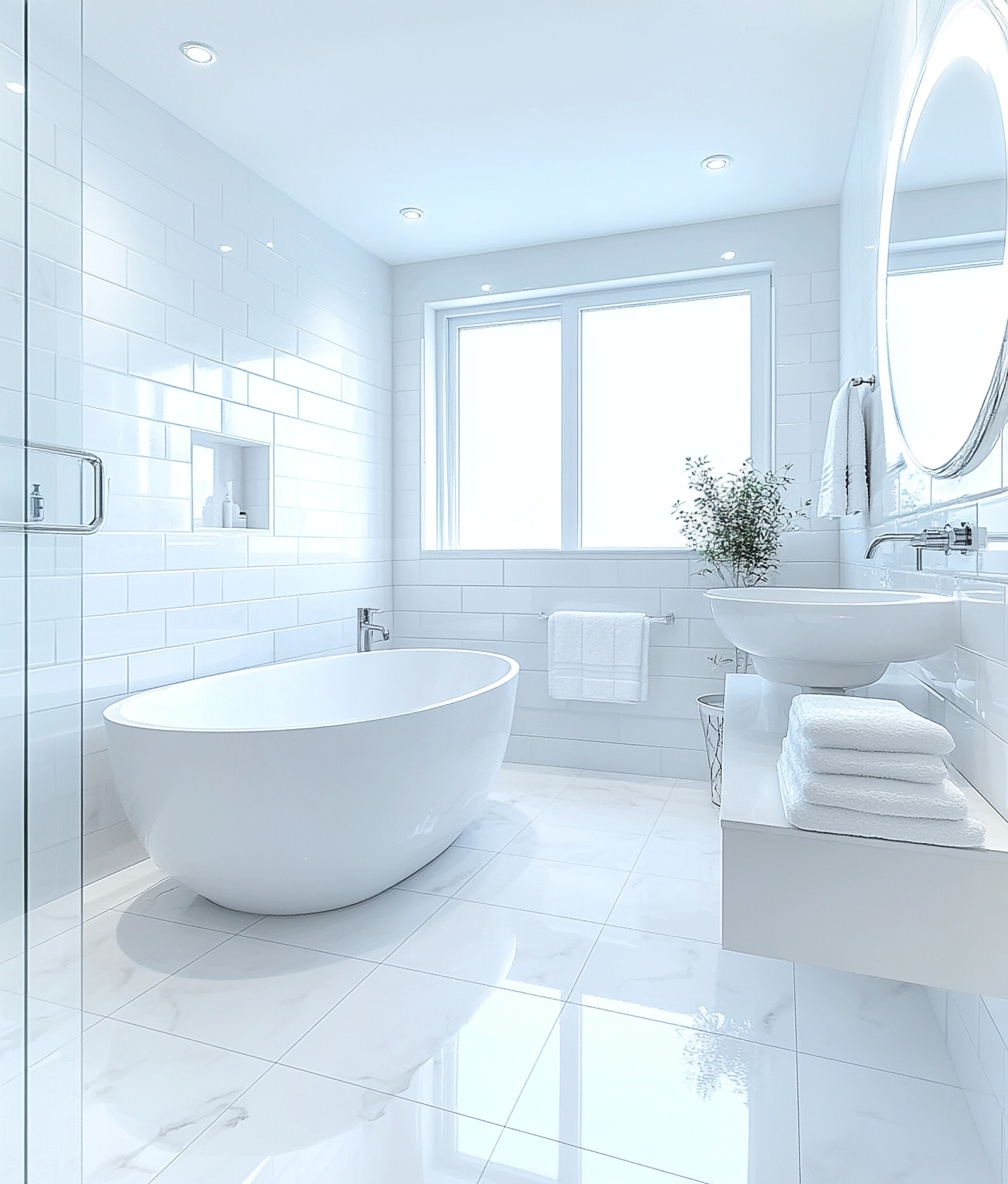 Salle de bains impeccablement propre